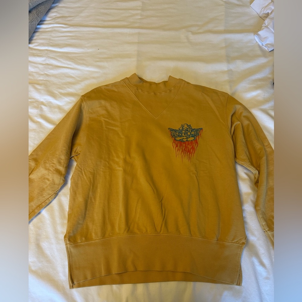 Yellow boys lie mock neck sweatshirt